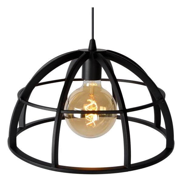 Lucide DIKRA - Pendant light - Ø 40 cm - 1xE27 - Black - detail 2